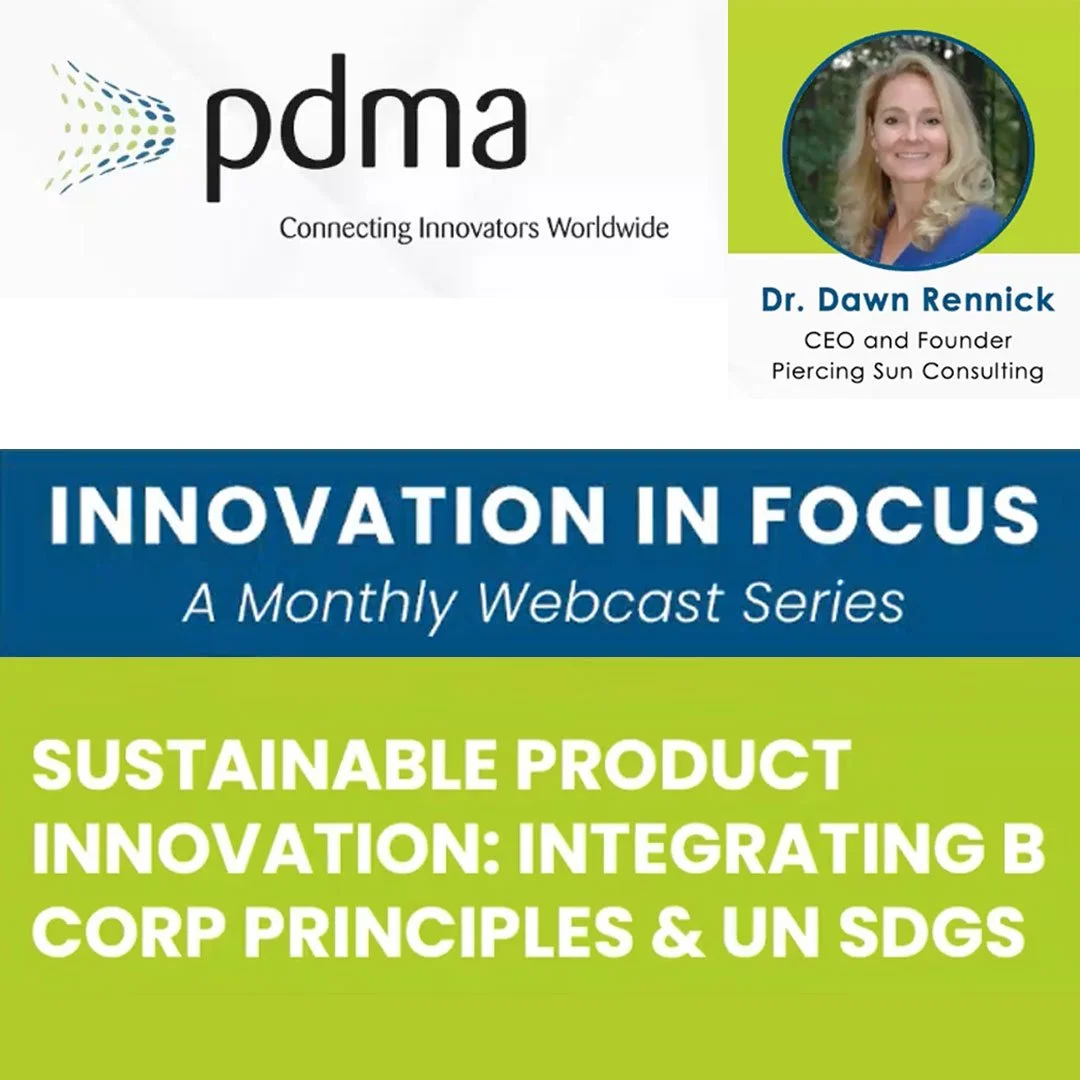 Webcast: Sustainable Product Innovation: Integrating B Corp Principles & UN SDGs with PDM